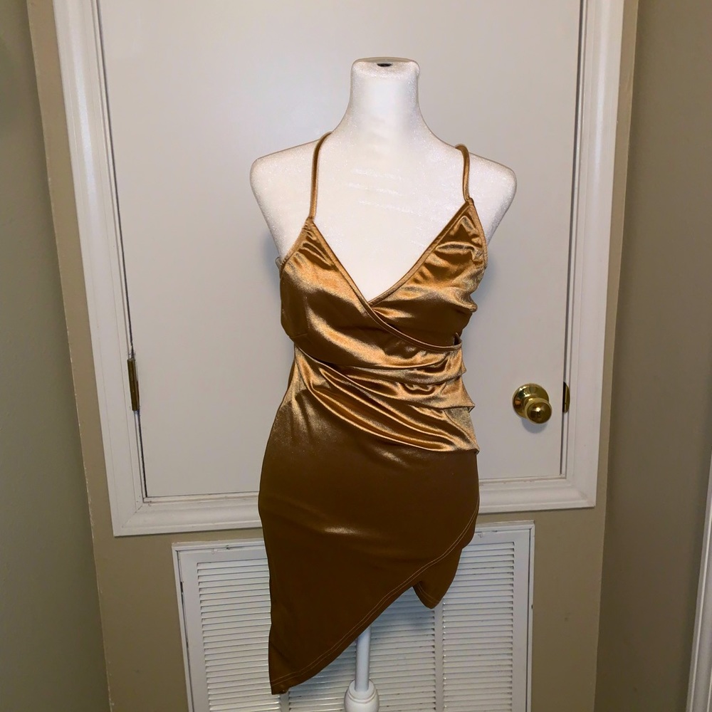 Fashion Nova Gold dress